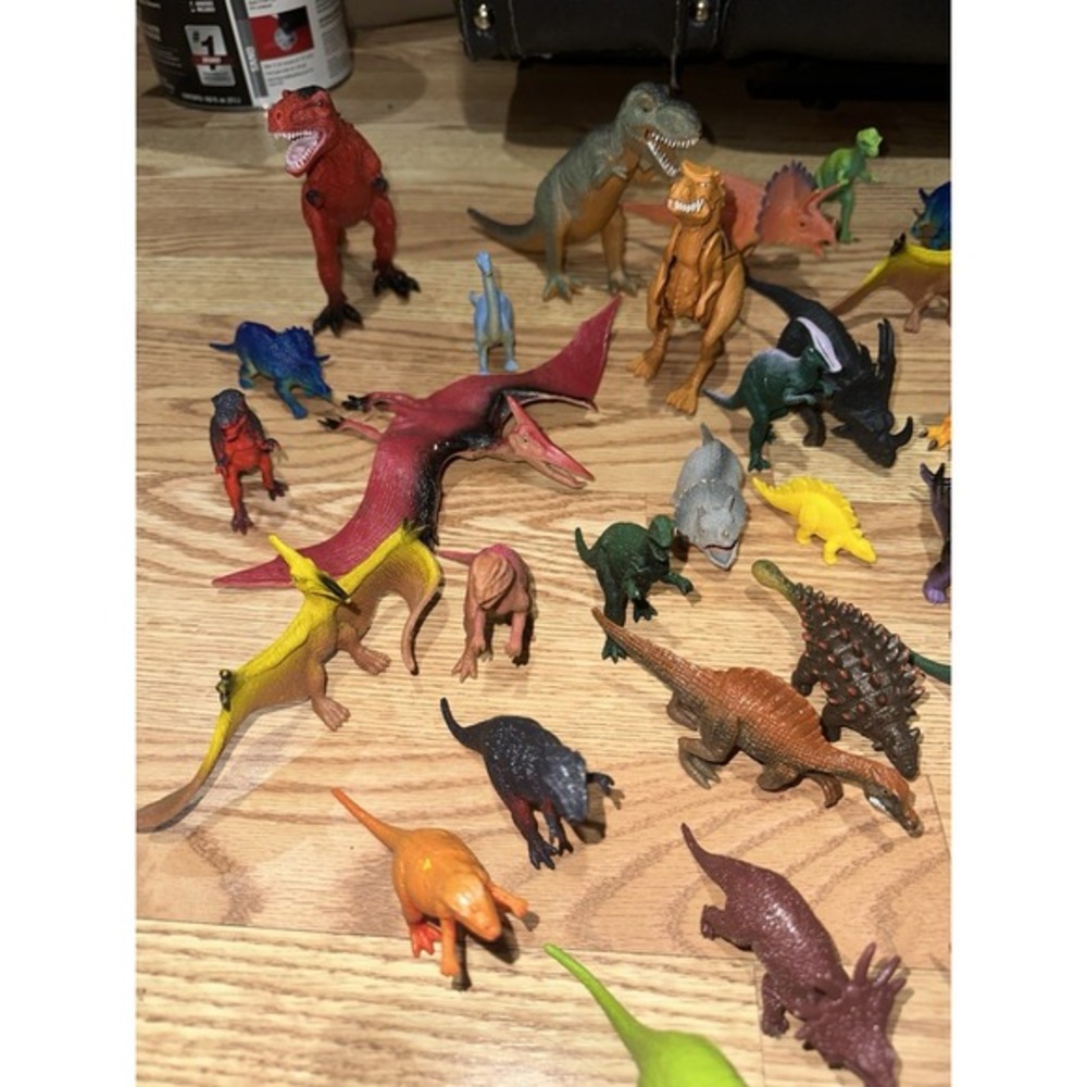 Huge vintage dinosaurs lot some with tags BOLEY, greenbrier, rubber - Picture 4 of 15